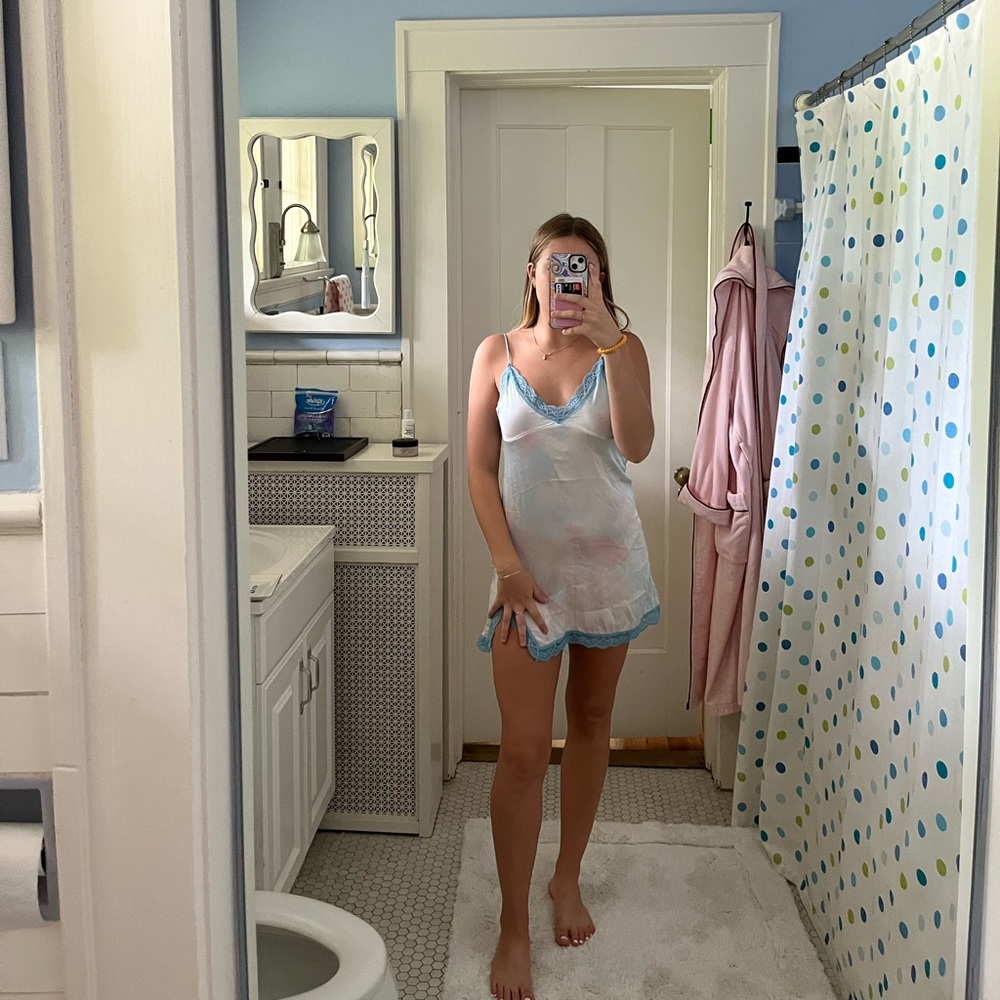 Frankie’s Bikinis Tie Dye Funfetti Slip Dress